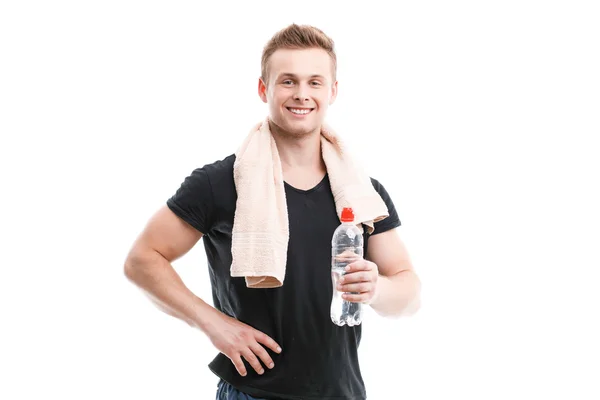 Handsome guy during workout — Stock Photo, Image