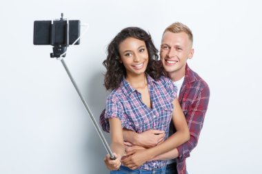 Mutlu çift fotoğrafları yapma