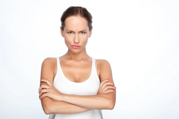 Beautiful woman showing emotions — Stock Photo, Image