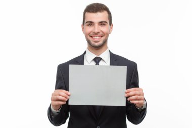 beyaz izole yakışıklı genç