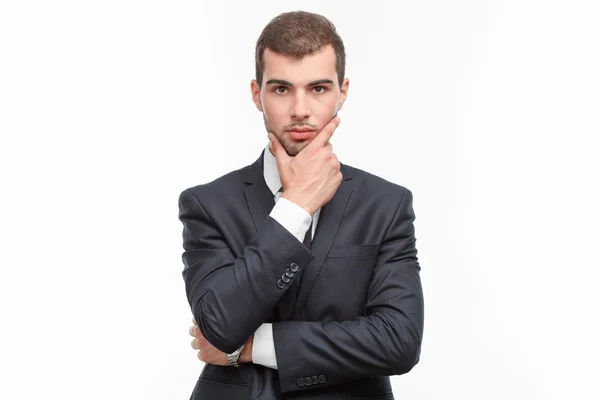 Guapo chico aislado en blanco — Foto de Stock