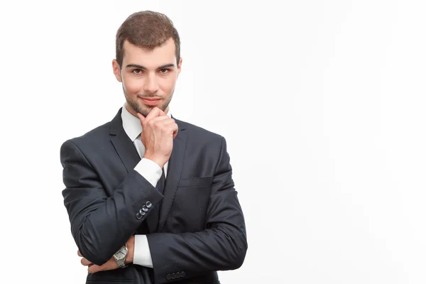 Bonito cara isolado no branco — Fotografia de Stock