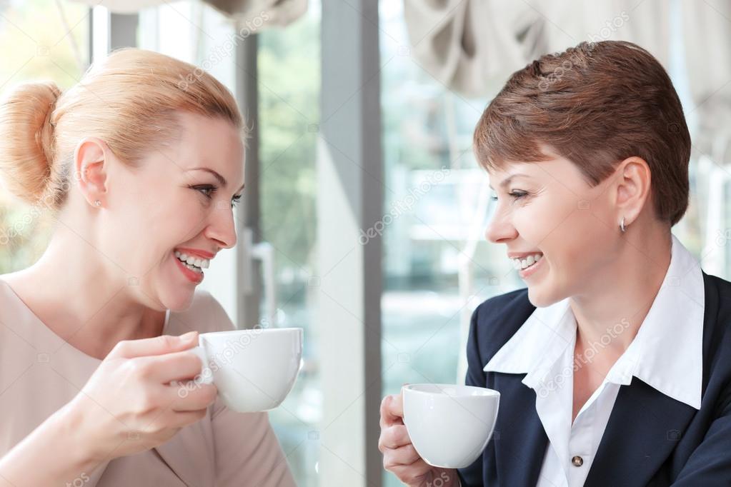 Businesswomen during a business lunch 