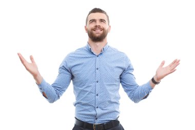 Man holding his arms out 