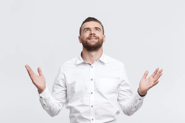 Man holding his arms out — Stock Photo, Image