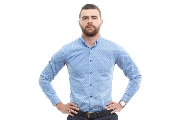 Handsome man with hands on his hips — Stock Photo, Image