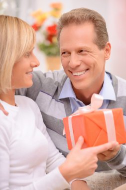 Agreeable couple celebrating St Valentine day