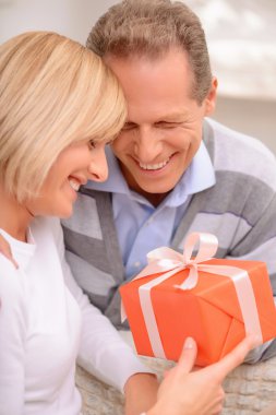 Agreeable couple celebrating St Valentine day