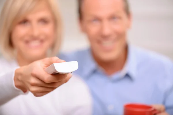 Adult couple resting at home — Stock Fotó