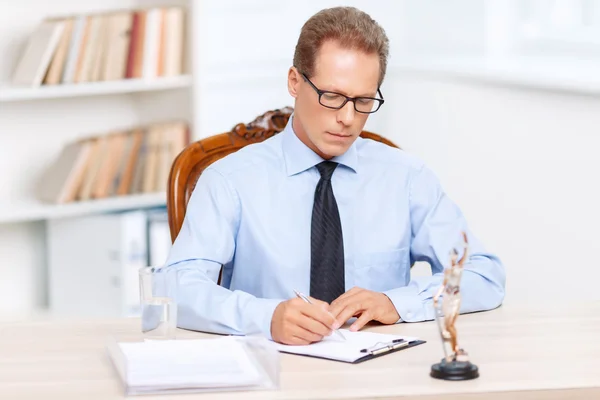 Professional lawyer holding folder — Stock Photo, Image