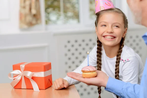 Nice girl celebrating birthday. — Φωτογραφία Αρχείου