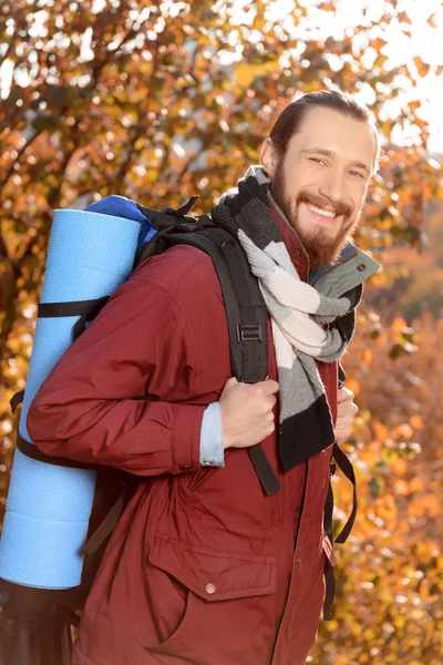 Pleasant tourist having a walk — Stock Photo, Image