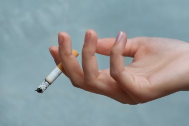 Unhealthy girl smoking