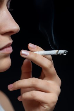 Unhealthy girl smoking