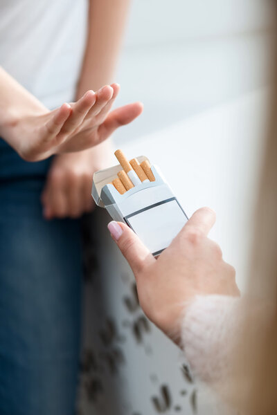 Unhealthy girl smoking