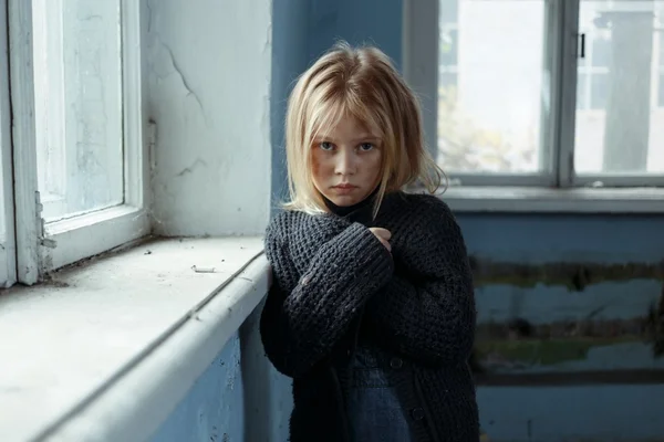 Depressives Poot-Mädchen — Stockfoto