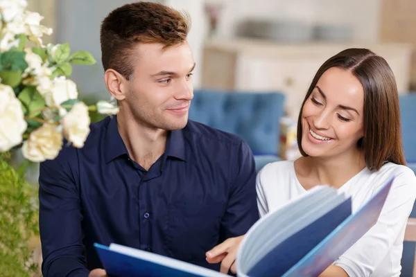 Loving couple on a  date — Stock Photo, Image