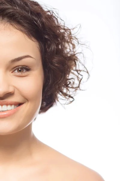 Young attractive lady is smiling — Stock Photo, Image