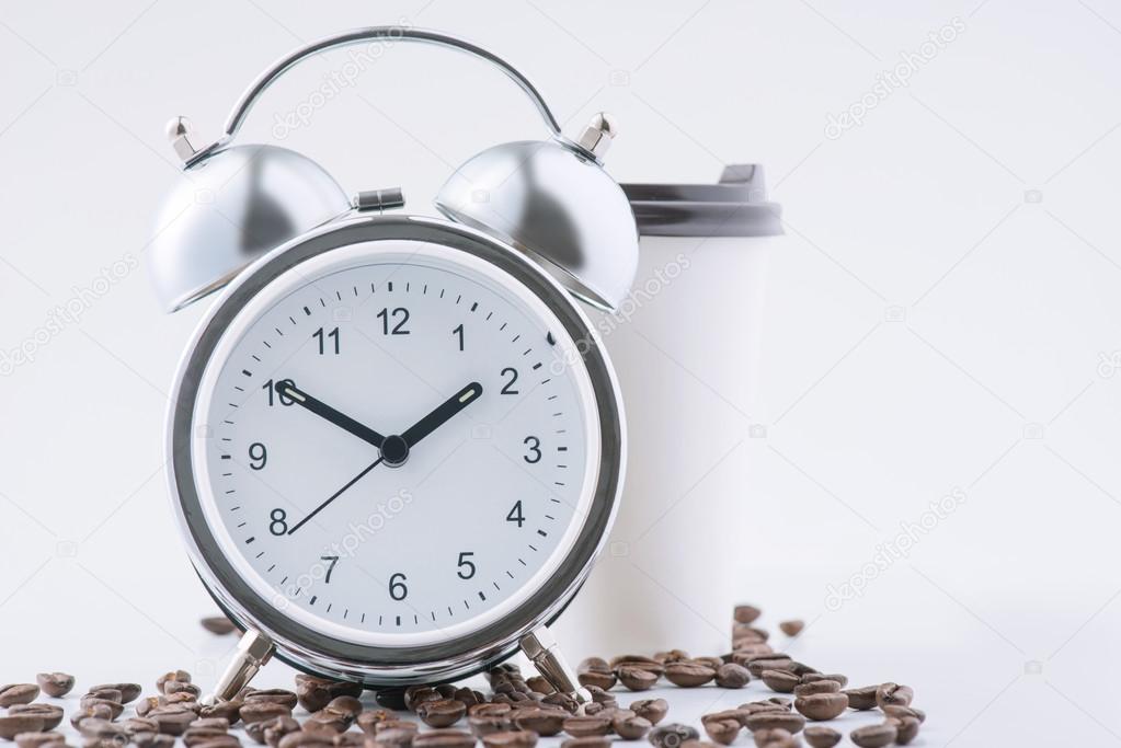 Coffee and alarm clock