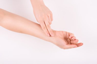 Erkek ölçme darbe eller.