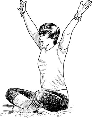 Yoga yapan kadın