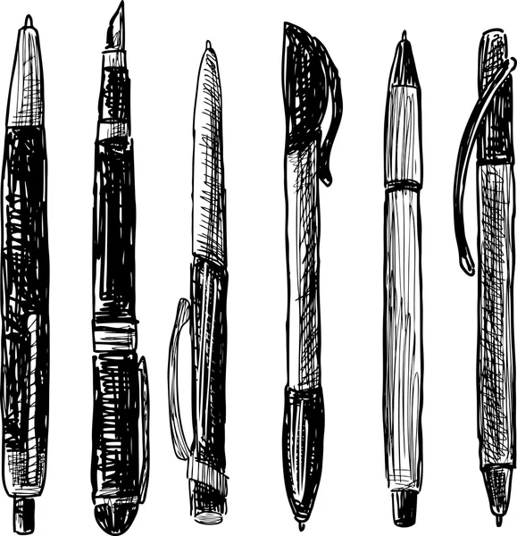 Conjunto de caneta — Vetor de Stock