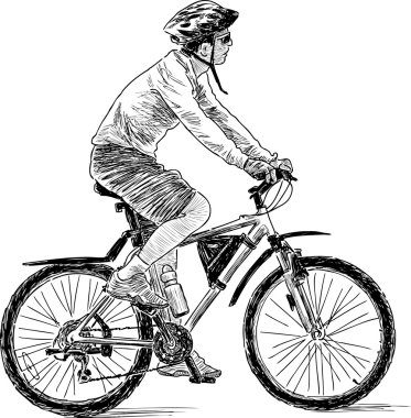 adam bir bisiklet sürmek