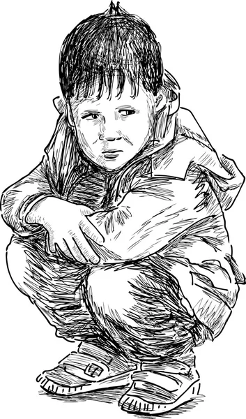 Ображені kid ескіз — стоковий вектор