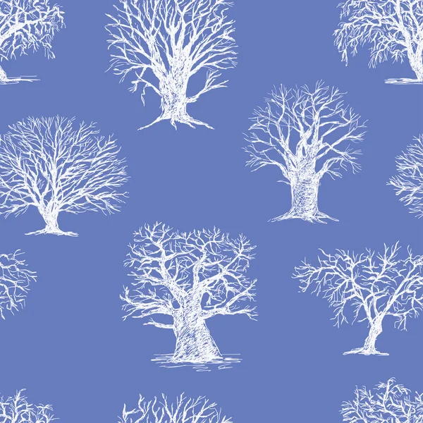 Pattern of the winter trees — Stock Vector