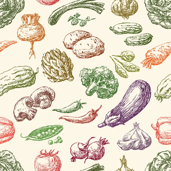 Pattern of the vegetables — Stock Vector