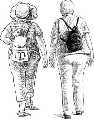 turistler yaşlılar taslağını