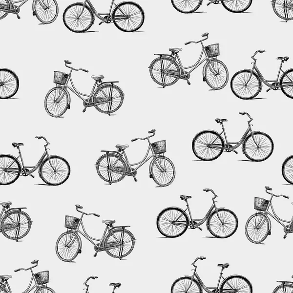 Pattern of the bicycles — Stock Vector