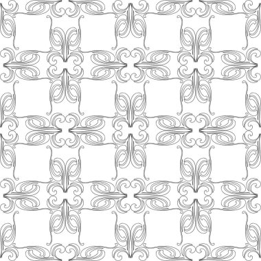 Yeni sanat tarzında süslemeli elementlerin kusursuz vektör deseni