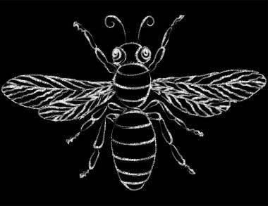 Siluet dekoratif karikatür sineğinin vektör çizimi