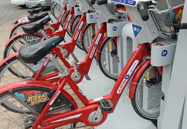 Austin Cycle, a Bicycle share program in Texas Stock Photo