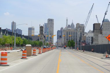 Detroit, Michigan'daki ticari ve konut binaları
