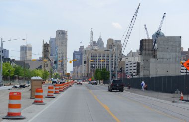 Detroit, Michigan'daki ticari ve konut binaları