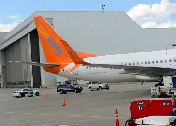 Sunwing Airlines je rychle rostoucí progresivní společnost v Kanadě. — Stock fotografie