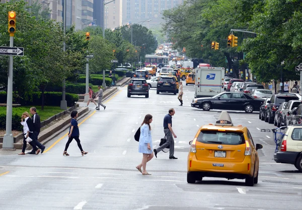 マンハッタン市内全域複数レーンや道路の閉鎖で大渋滞には. — ストック写真