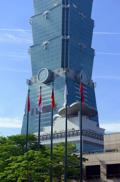 Taipei 101, bir Finans Merkezi, alışveriş merkezi ve kurumsal kiracılar için prestijli adresi — Stok fotoğraf