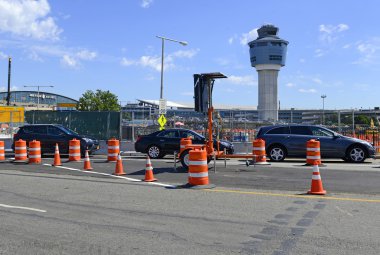 New York'taki Laguardia Havaalanı'nda (Lga) trafik gecikmeleri ve inşaat