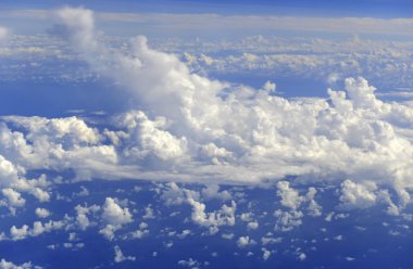 Meteoroloji, hava desen cumulus bulutları yüksek irtifada ile 