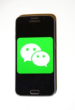 Çin Wechat, Samsung Galaxy 6 Smartphone'da gösterilen dayalı