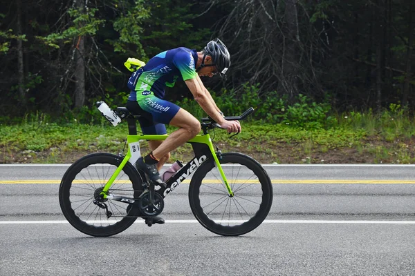 Lake Placid New York Juli 2021 Ironman Teilnehmer Bestreiten Den — Stockfoto