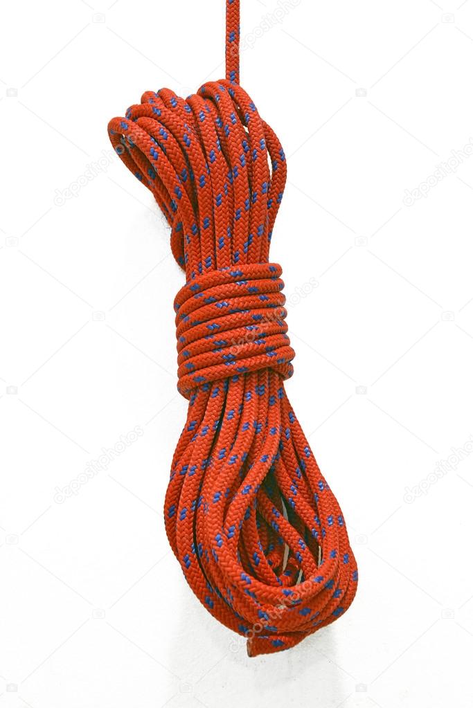 Braided climbing rope coil — Stock Photo © Nyker 54424765