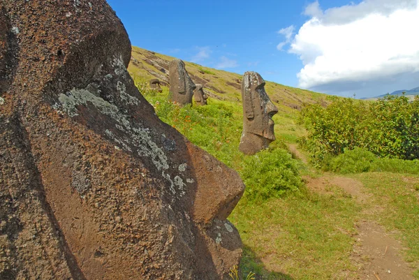Моаи, Остров Пасхи, Рапа-Нуи, Чили — стоковое фото