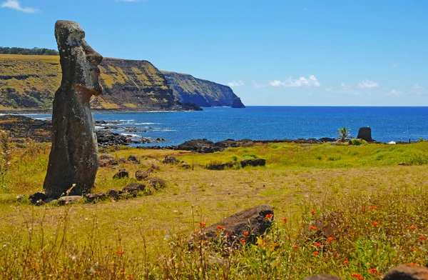 Moai, Isla de Pascua, Rapa Nui, Chile — Foto de Stock