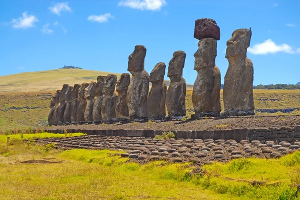 Moai, Ilha de Páscoa, Rapa Nui, Chile — Fotografia de Stock