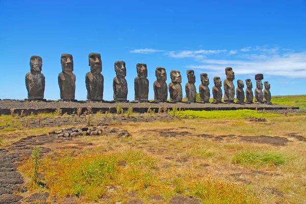 Moai, Isla de Pascua, Rapa Nui, Chile — Foto de Stock