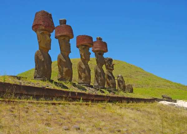 Moai, Paskalya Adası, rapa nui, chile — Stok fotoğraf